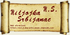 Miljojka Srbijanac vizit kartica